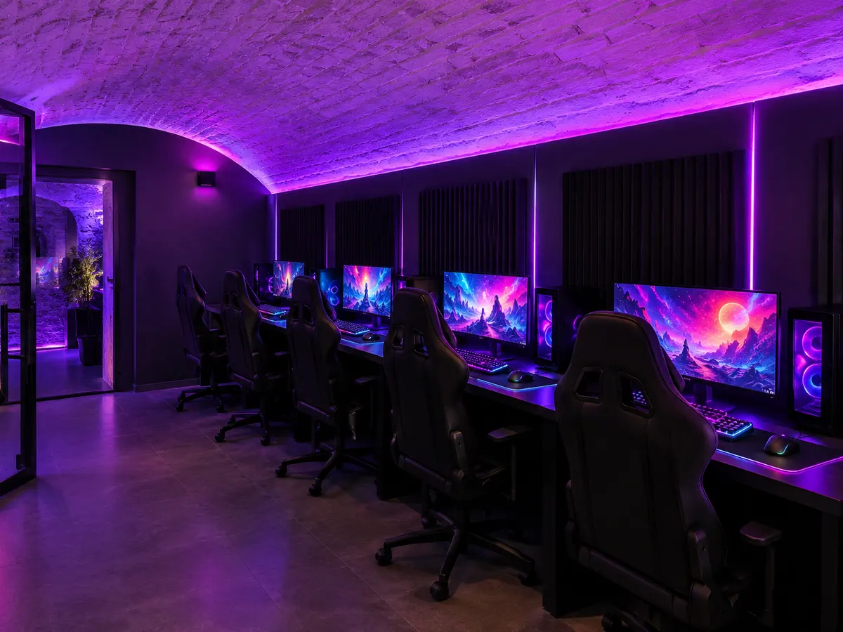 Sala VIP com cinco postos